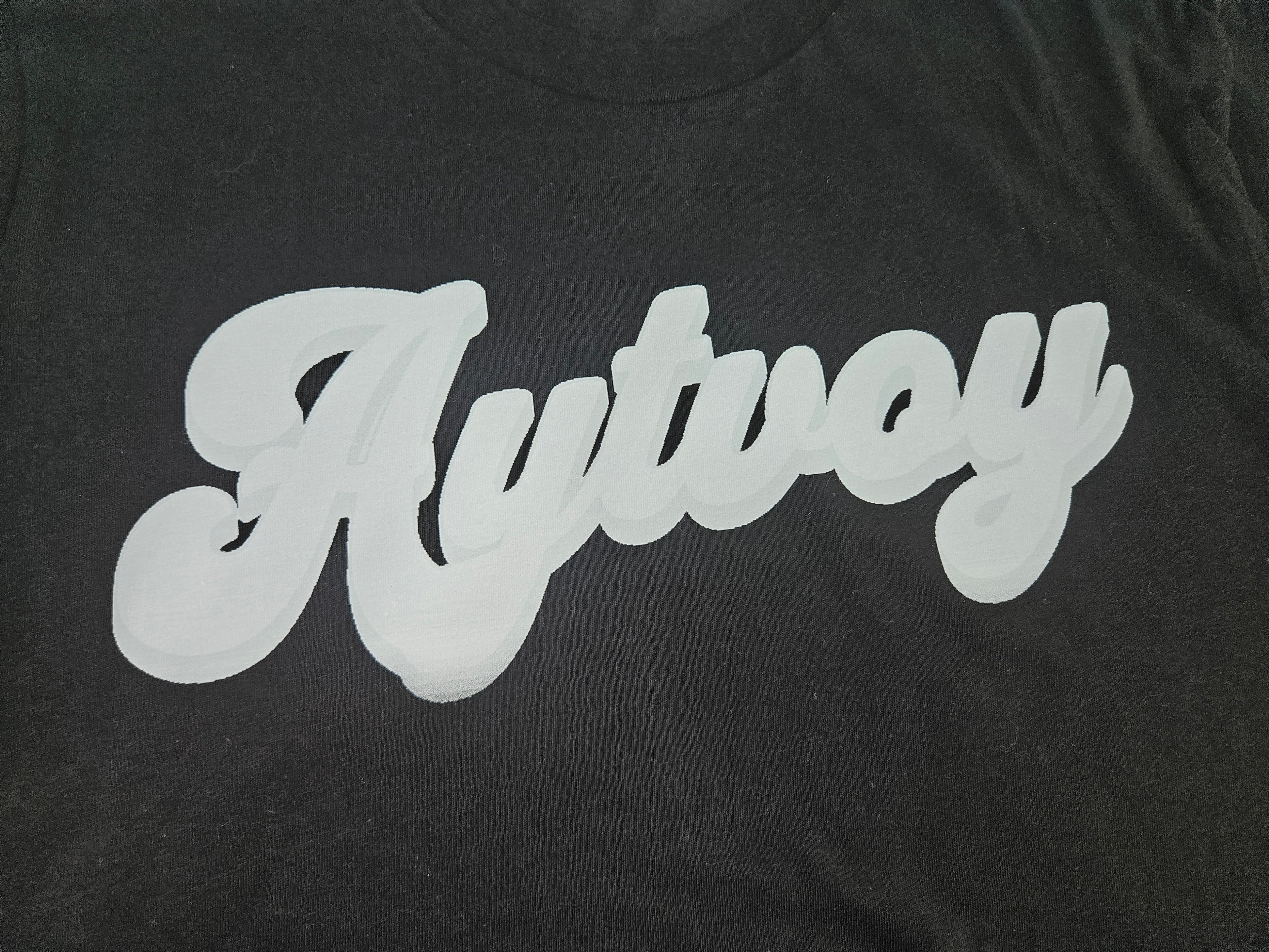 Aytvoy w/ white groovy lettering