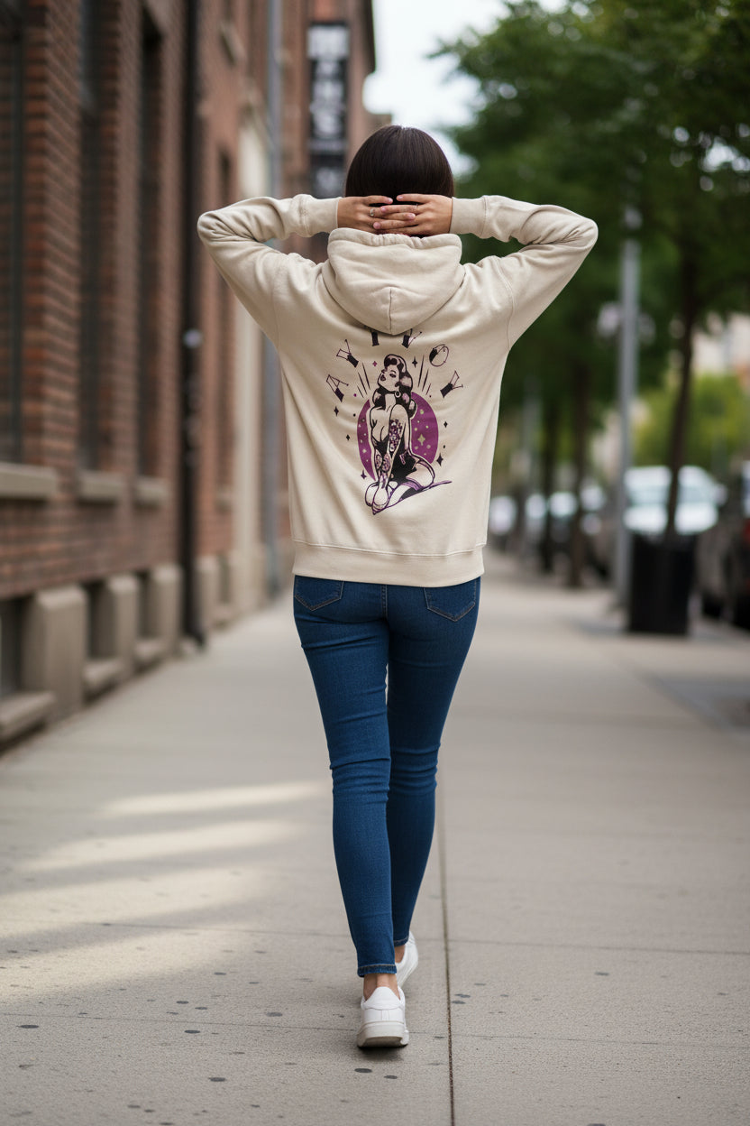 Beige Aytvoy pinup hoodie