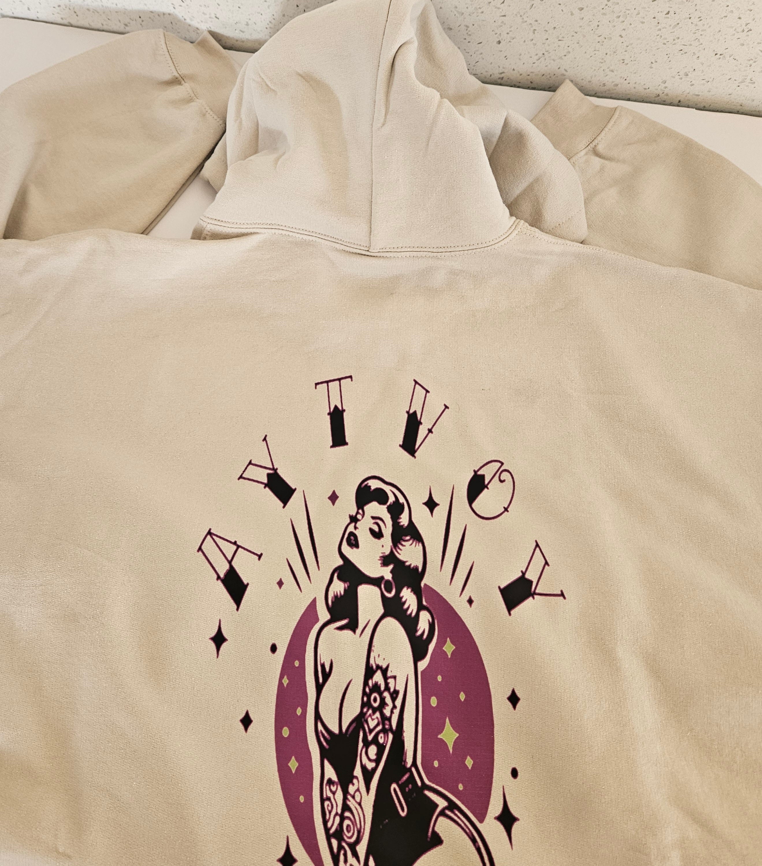 Beige Aytvoy pinup hoodie